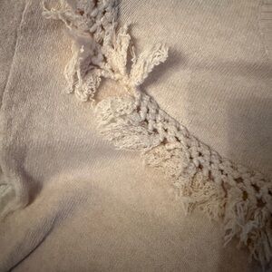 Sanctuary Cream Sweater with Fringe Detail